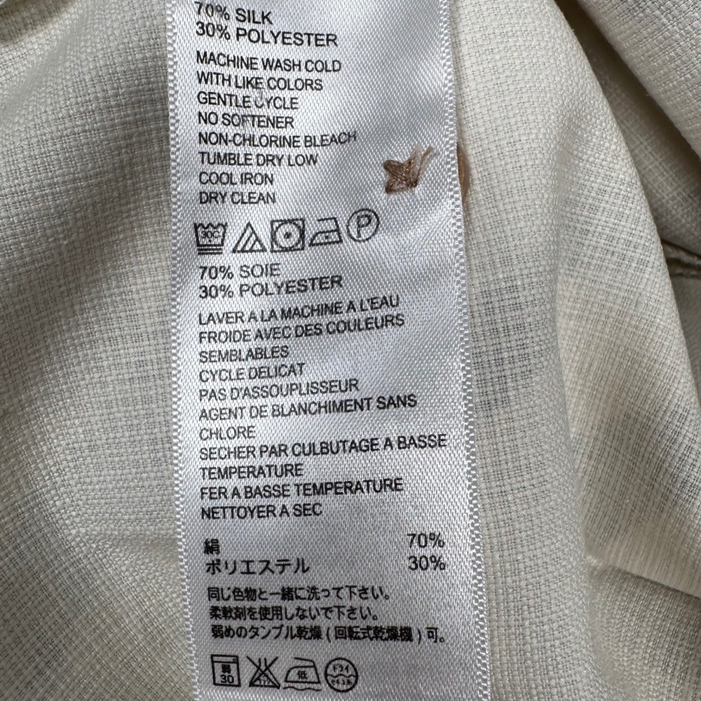 Tommy Bahama Island Zone Shirt Mens 3XL Gray Ivory/Cream Silk Blend Wave Print - Picture 8 of 8
